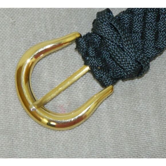 Jill Stuart Belt Women's Vintage Navy Blue Braided Oversize Belt Size Small‎ - Picture 2 of 5